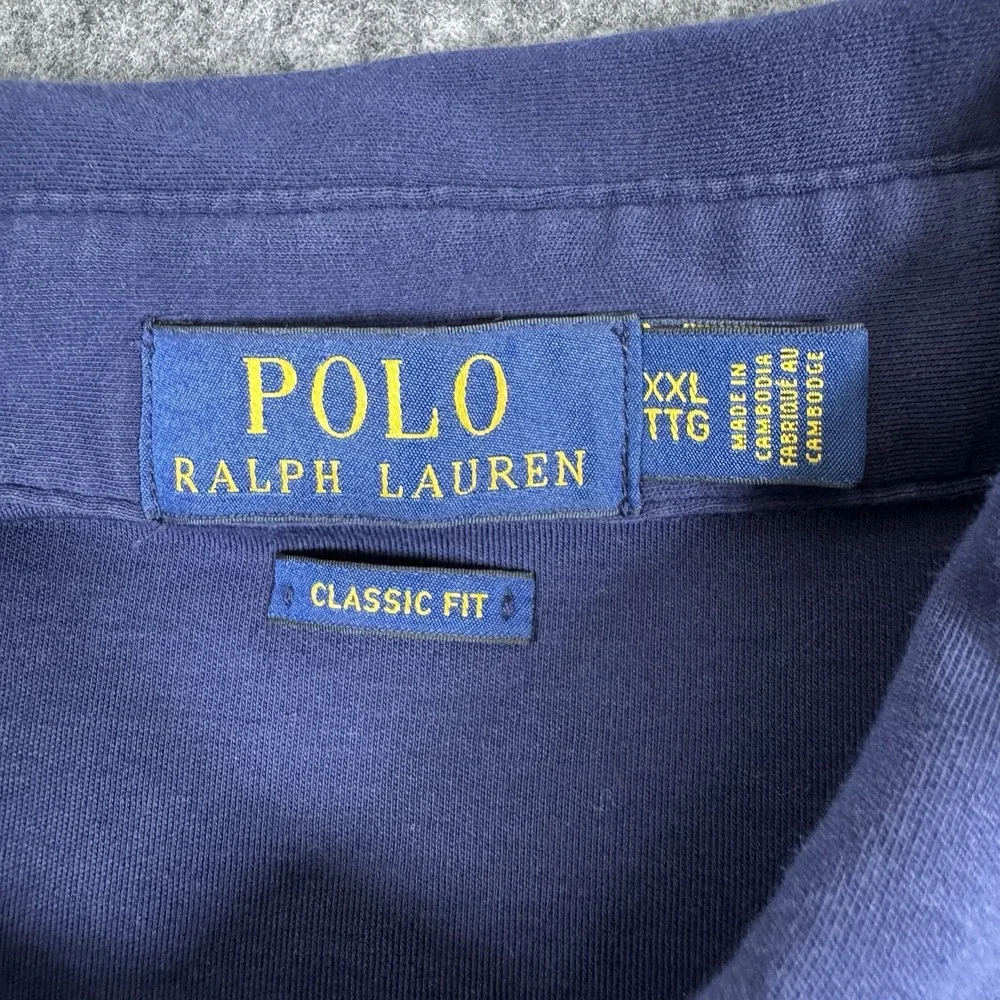 Polo Ralph Lauren Men's XXL Navy Blue Classic Fit Short Sleeve Polo Shirt Pony